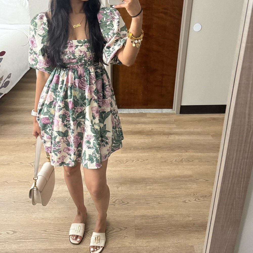 Floral Puff Sleeve Dress